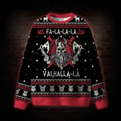 Fa-La-La-La-La Valhalla-La Viking Ugly Sweatshirts