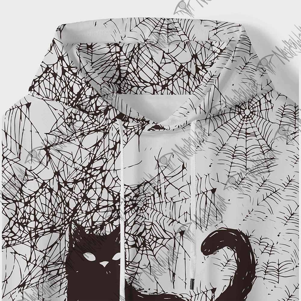 Octopus And Black Cat All Over Print Scuba Hoodie