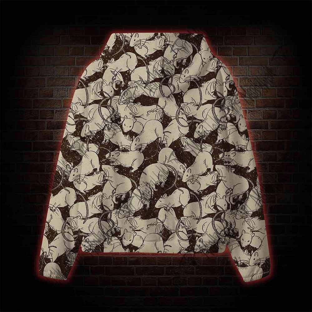 Black Death All Over Print Scuba Hoodie