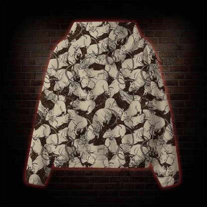 Black Death All Over Print Scuba Hoodie