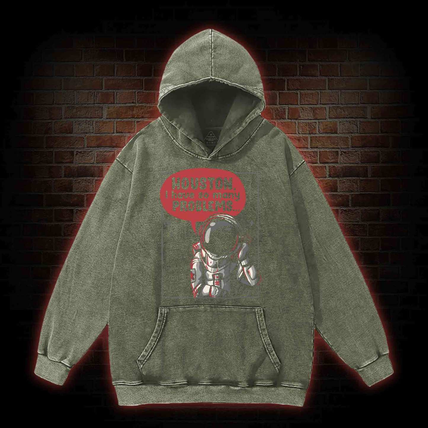 Houston I Have So Many Problems Washed Hoodie