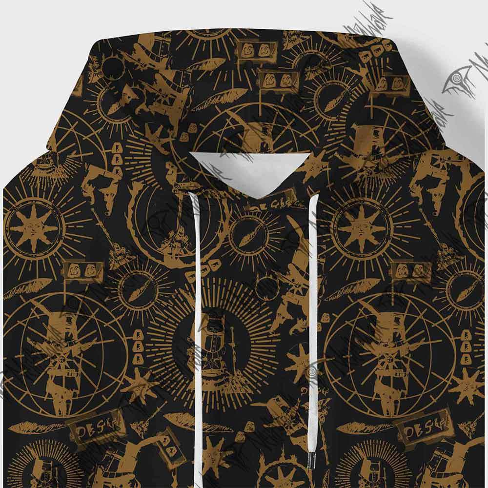 Retro Praise the Sun All Over Print Scuba Hoodie