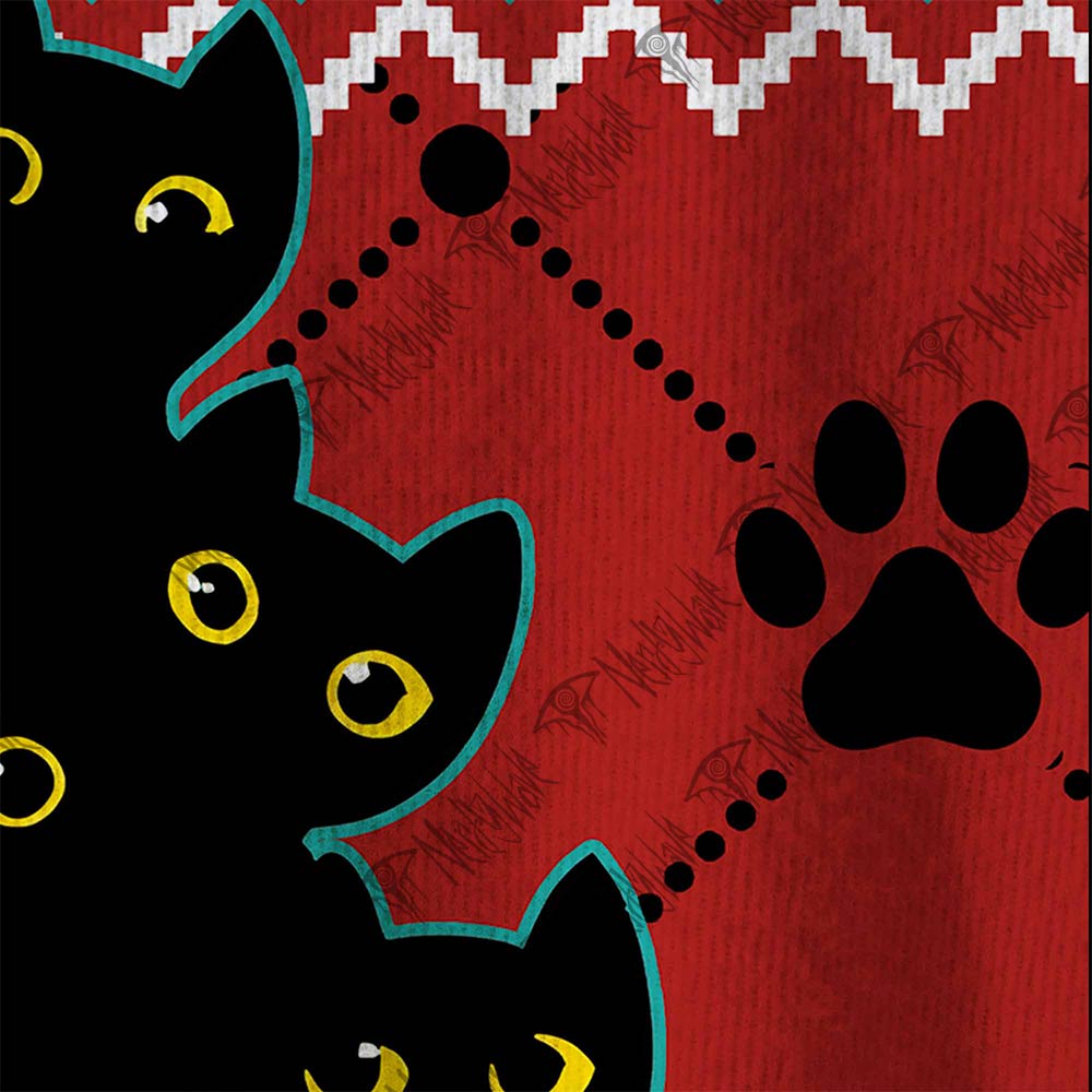 Black Cat Tree Ugly Sweatshirts