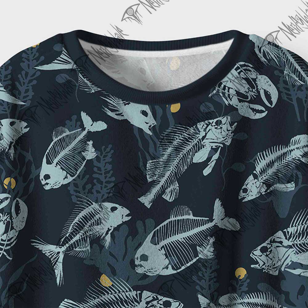 Deep sea fish bones Cozy Pajama Sets