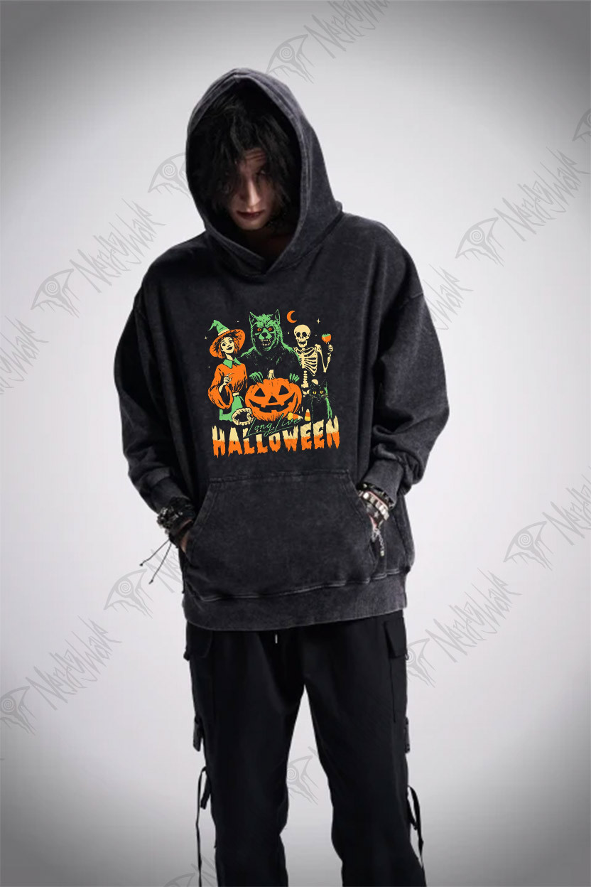 Long Live Halloween Washed Hoodie