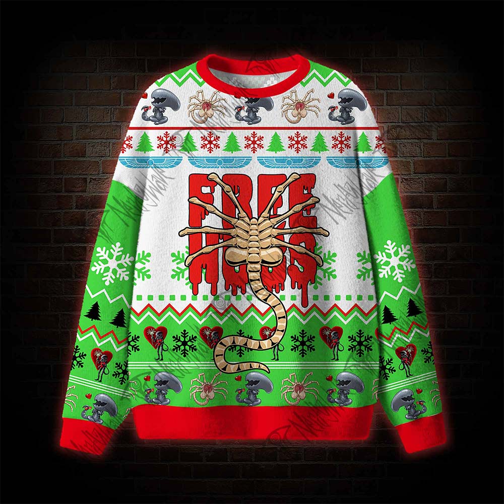 Free Hugs Alien Facehugger Ugly Sweatshirts