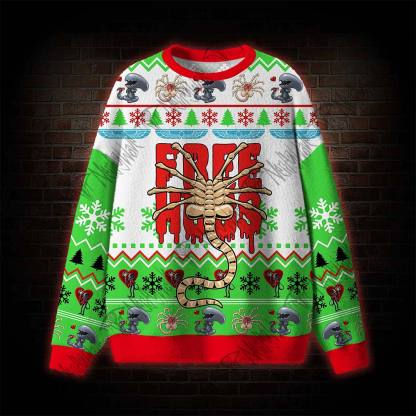 Free Hugs Alien Facehugger Ugly Sweatshirts