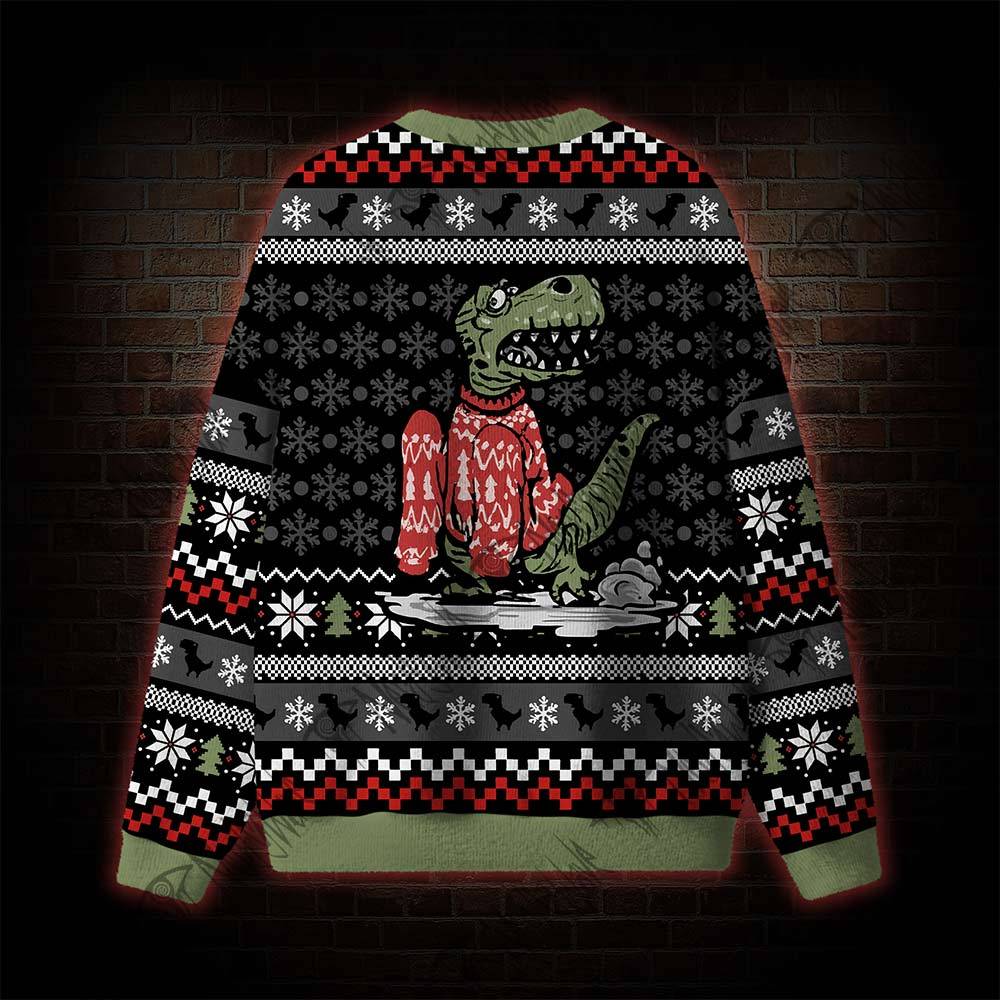 Wrong Size Dinosaurs Ugly Sweatshirts