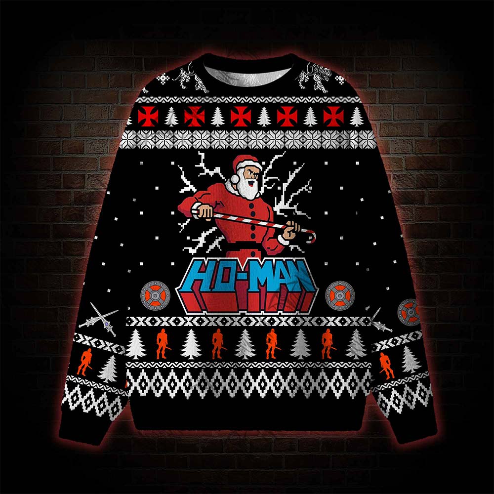 Ho-Man Santa Claus Ugly Sweatshirts