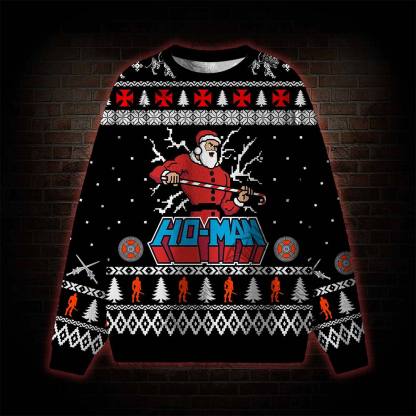 Ho-Man Santa Claus Ugly Sweatshirts
