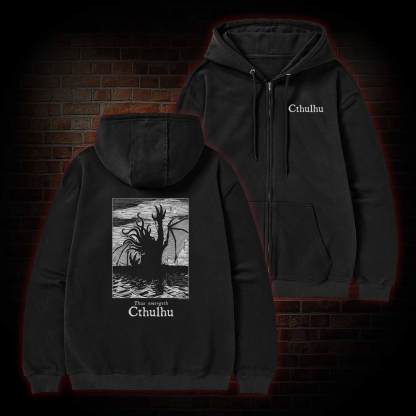 Thus Emergeth Cthulhu Zipper Hoodie