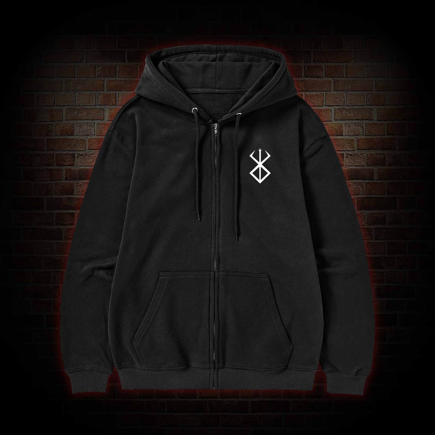 Black Swordsman Zipper Hoodie