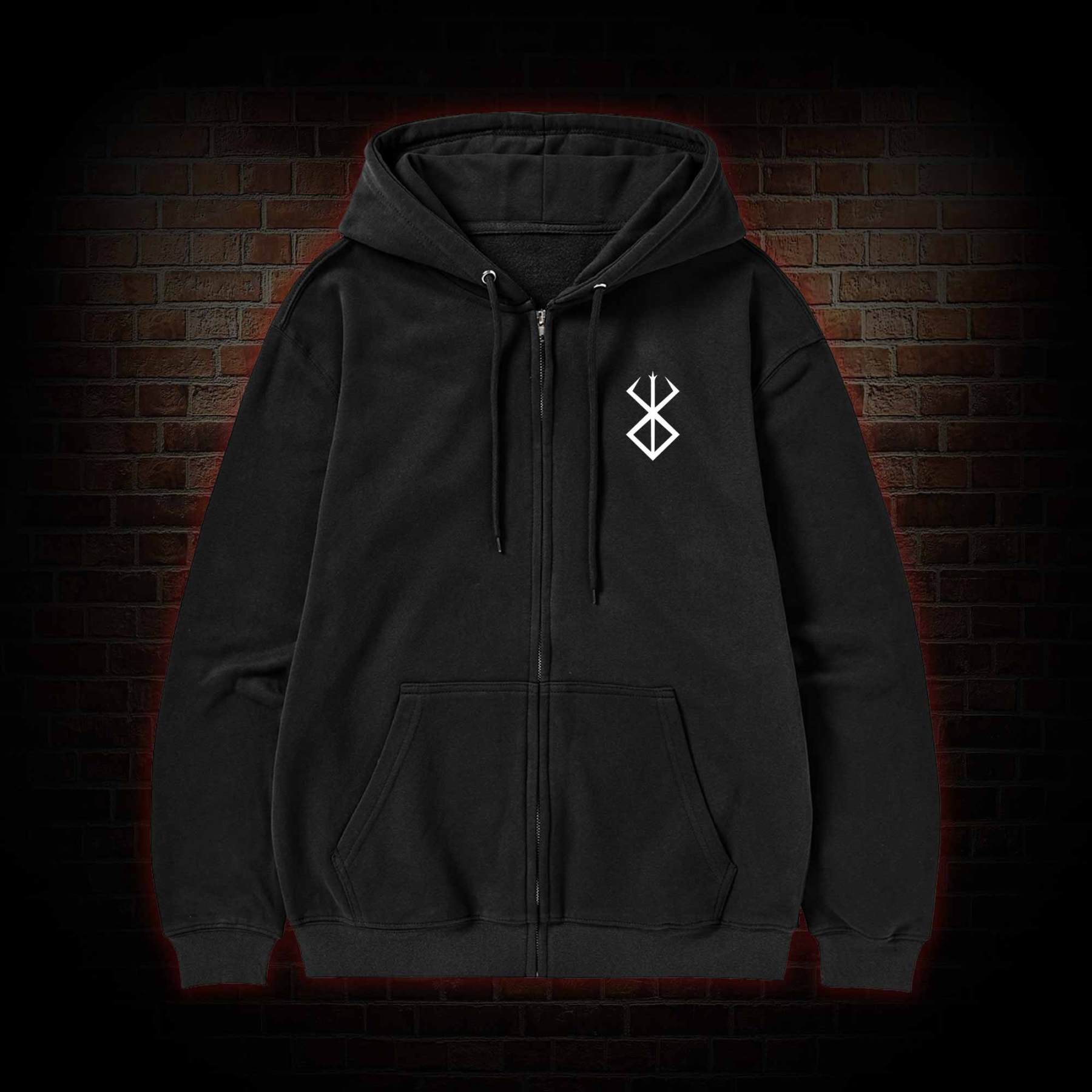 Black Swordsman Zipper Hoodie