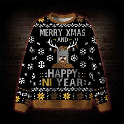 Merry Xmas And Happy Ni Year Ugly Sweatshirts