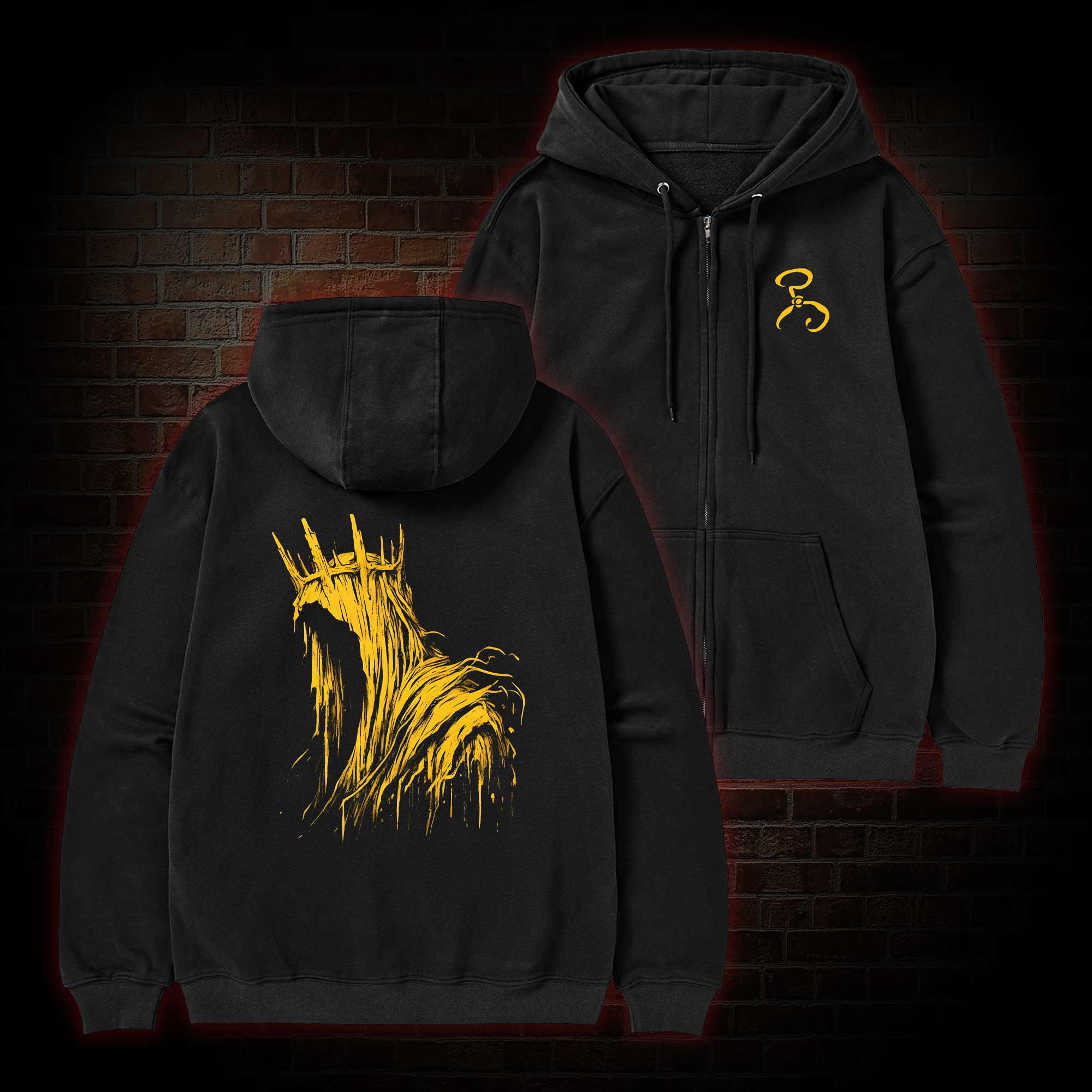 The King in Yellow Cthulhu Zipper Hoodie