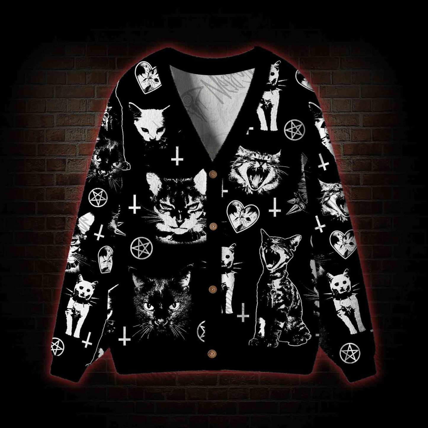 Cats Cardigan Sweater