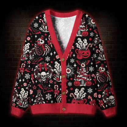 Dark Christmas Cardigan Sweater