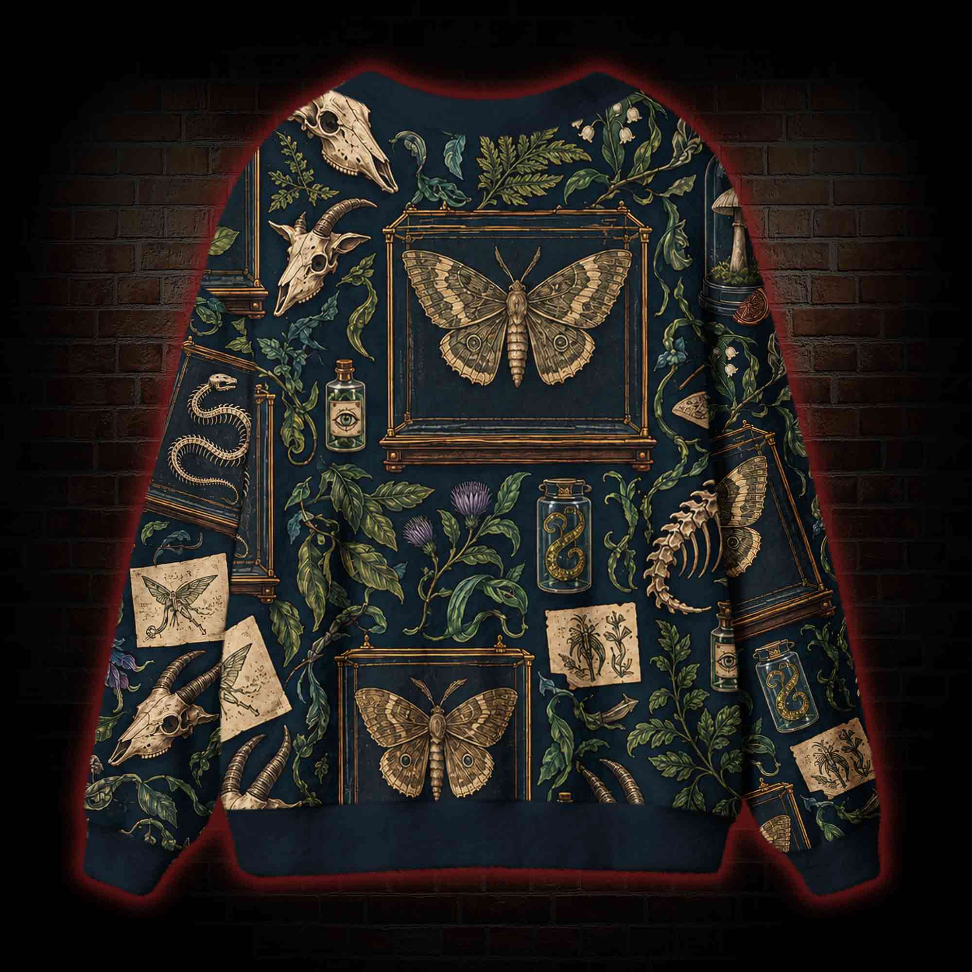 Dark Academia Cabinet Cardigan Sweater