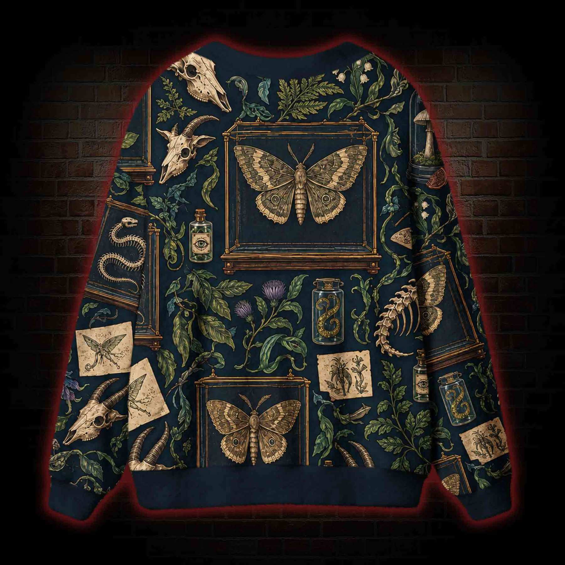 Dark Academia Cabinet Cardigan Sweater