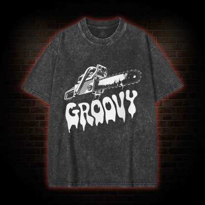 Groovy Chainsaw Washed T-shirt
