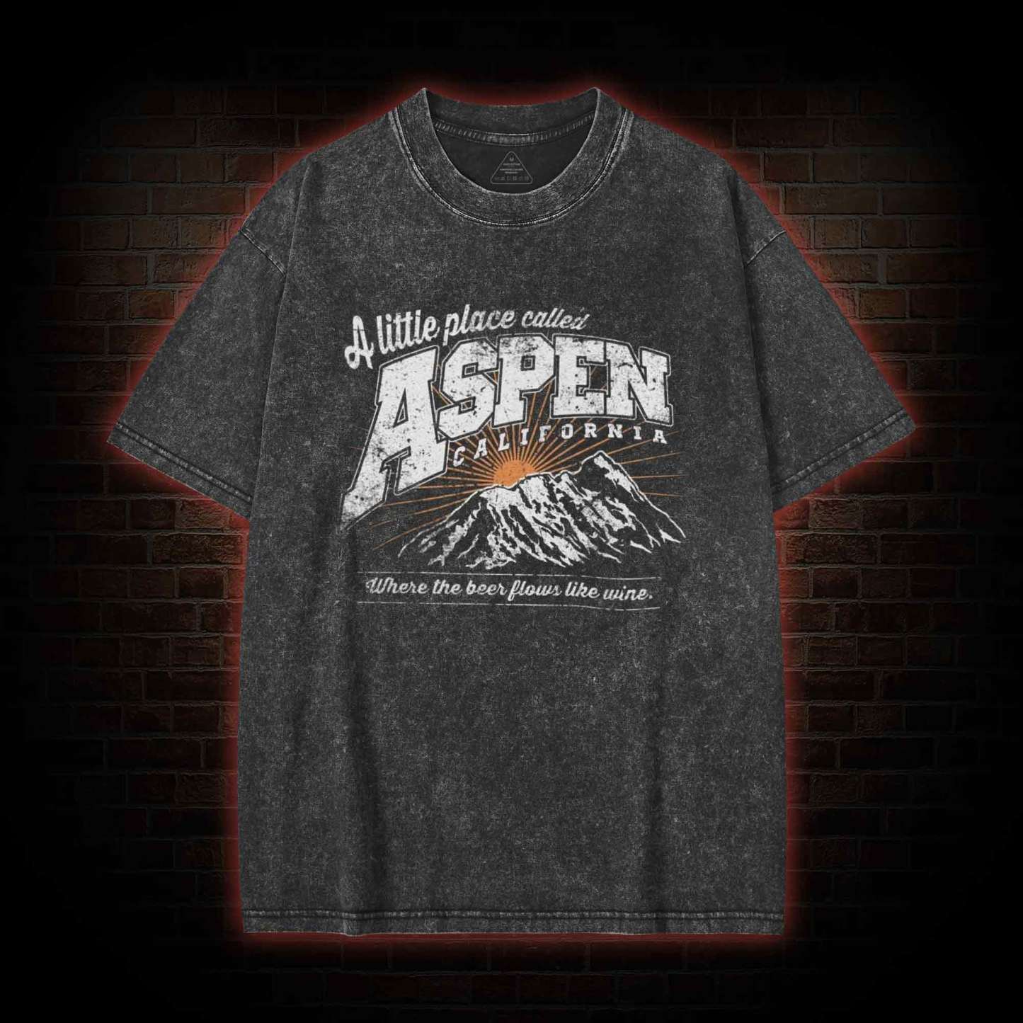 A Little Place Called Aspen California Washed T-shirt