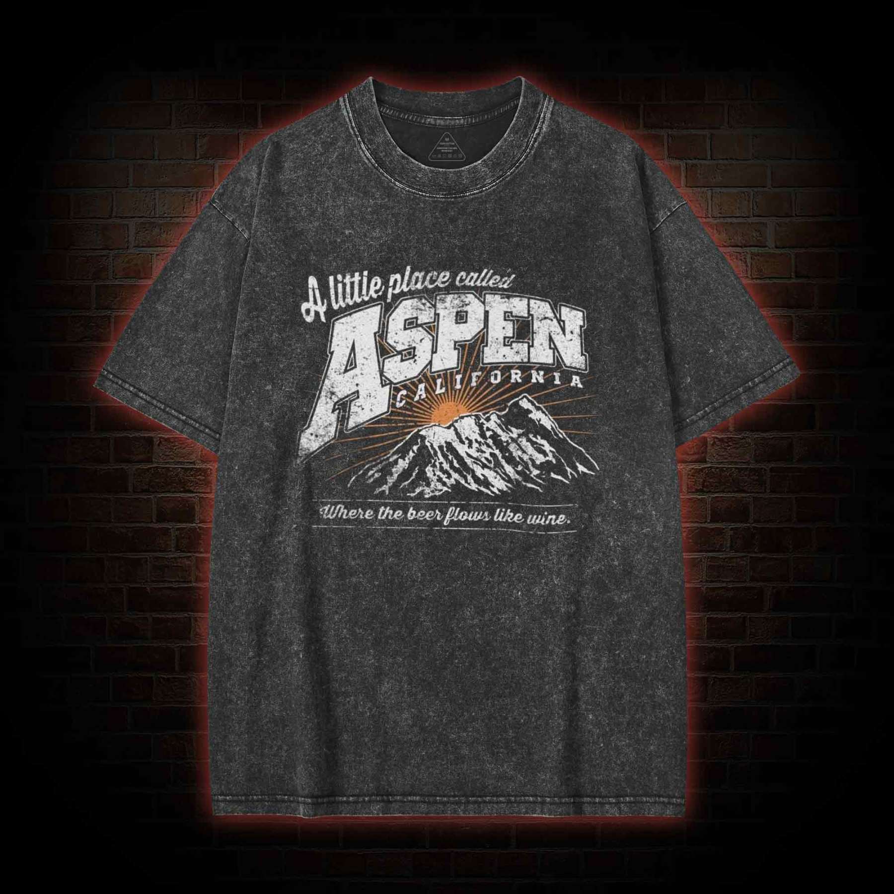 A Little Place Called Aspen California Washed T-shirt