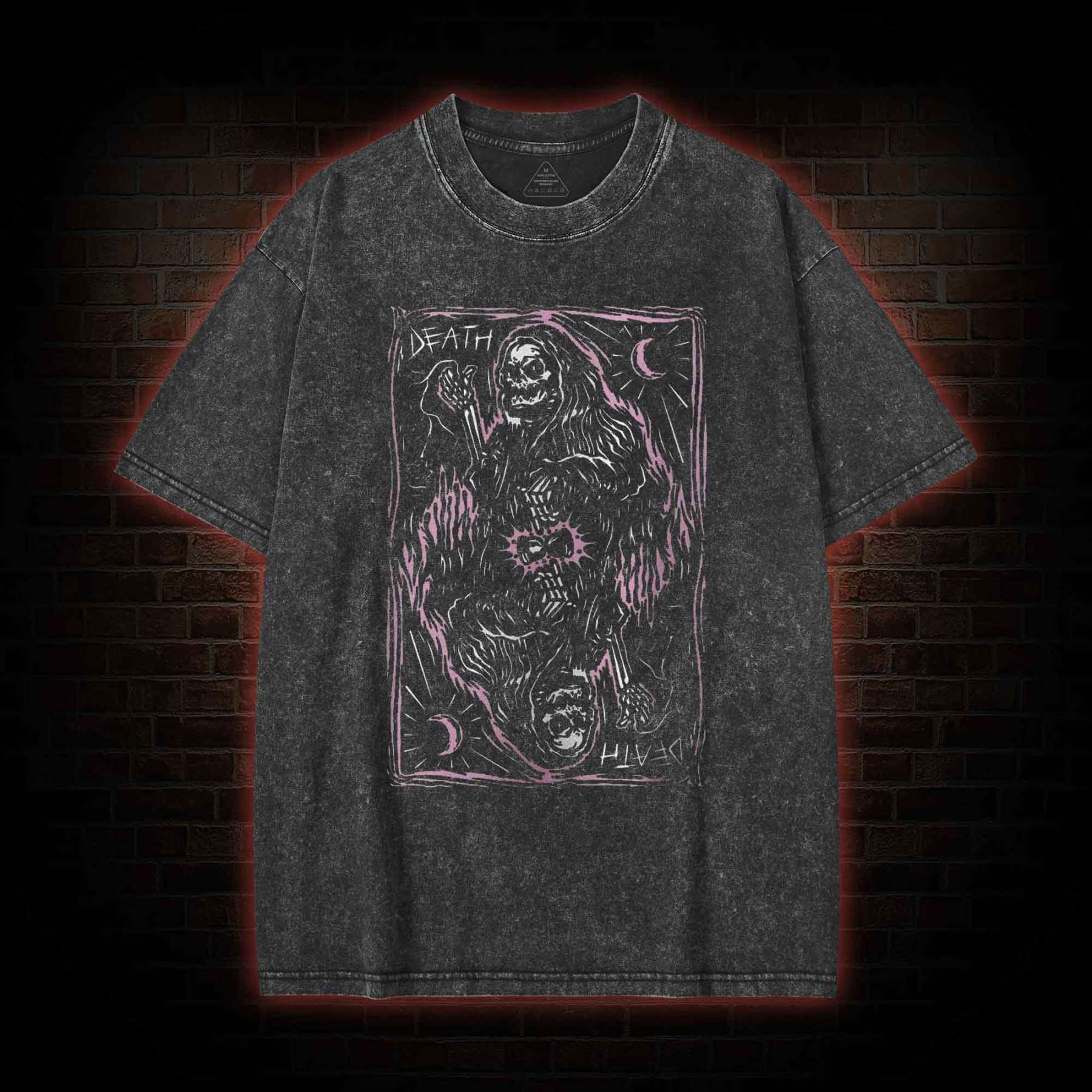 Grim Reaper Death Time Washed T-shirt