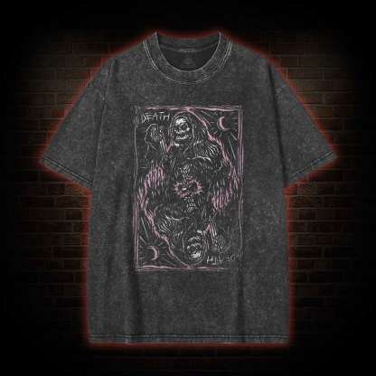 Grim Reaper Death Time Washed T-shirt