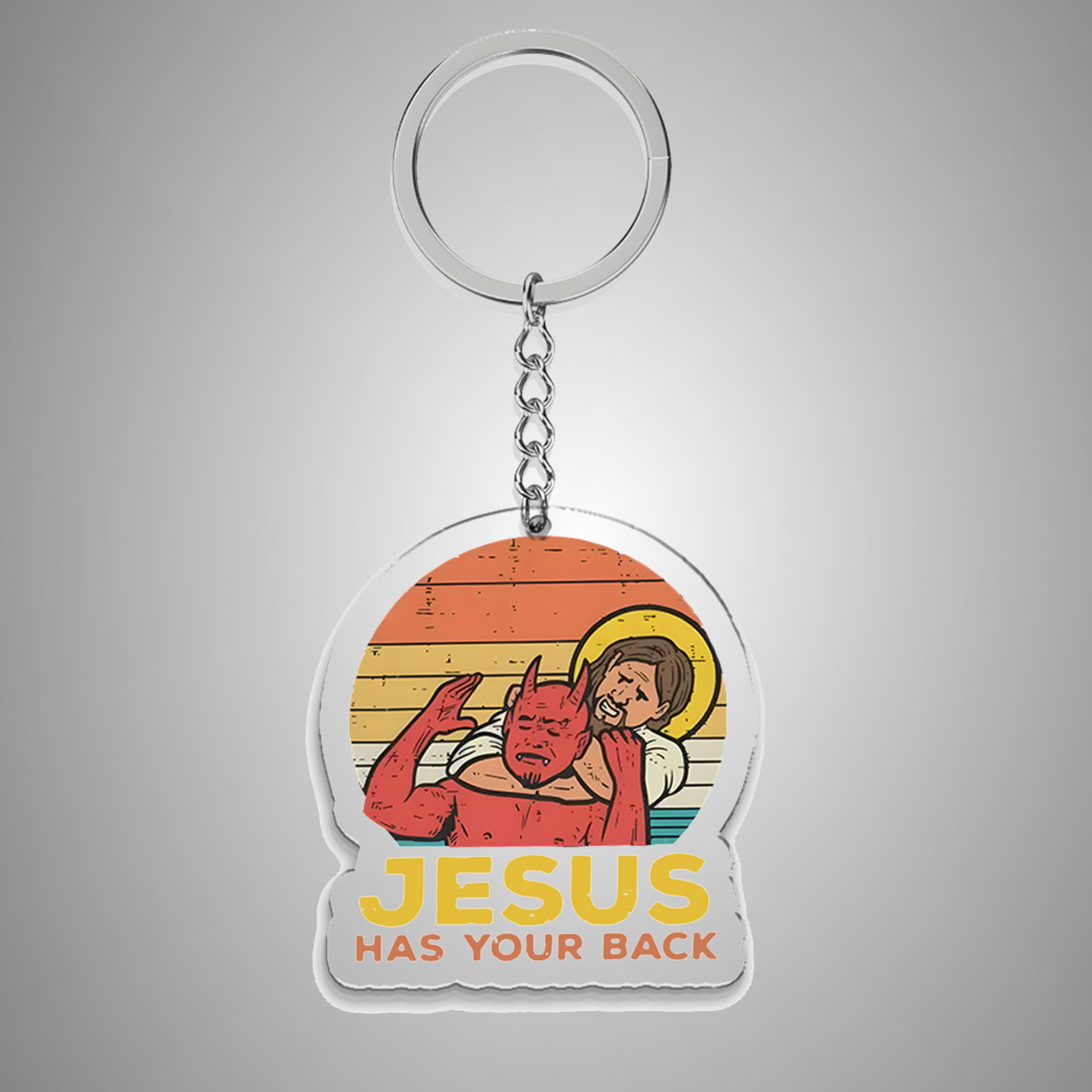 Jesus Has Your Back 1pc Keychain
