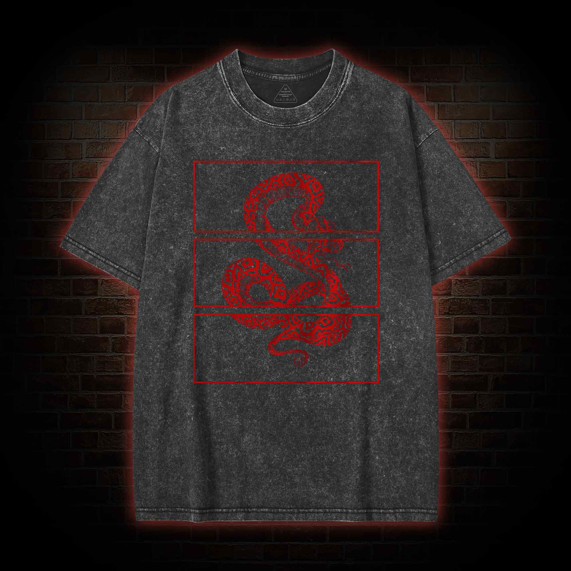Red Snake Washed T-shirt
