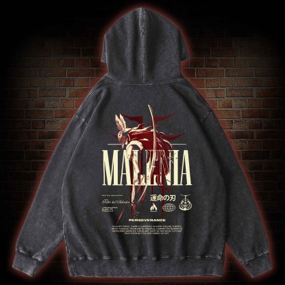 Cursed Goddess Back Print Washed Hoodie