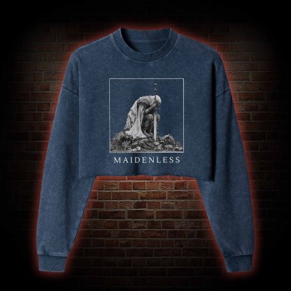 Maidenless Washed Cropped Sweatshirts