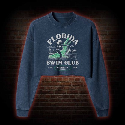 Florida Swim Club Washed Cropped Sweatshirts