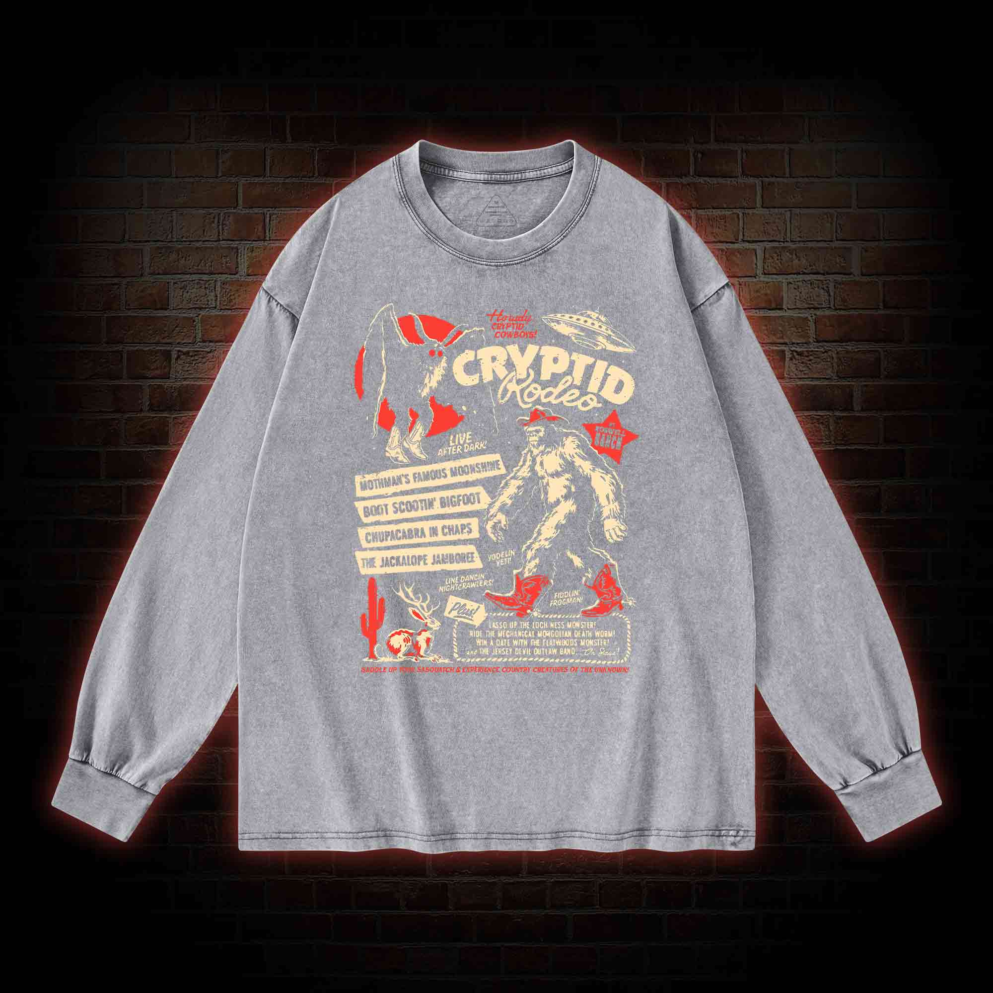 Cryptid Rodeo Washed Long-Sleeve T-shirt
