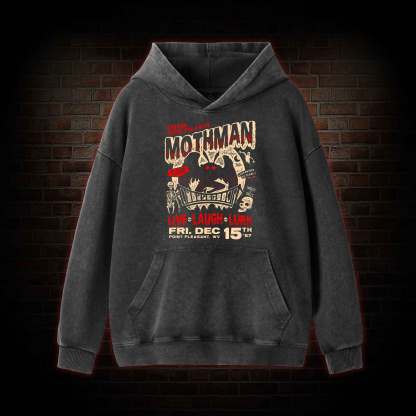 Mothman Live Laugh Lurk Washed Hoodie