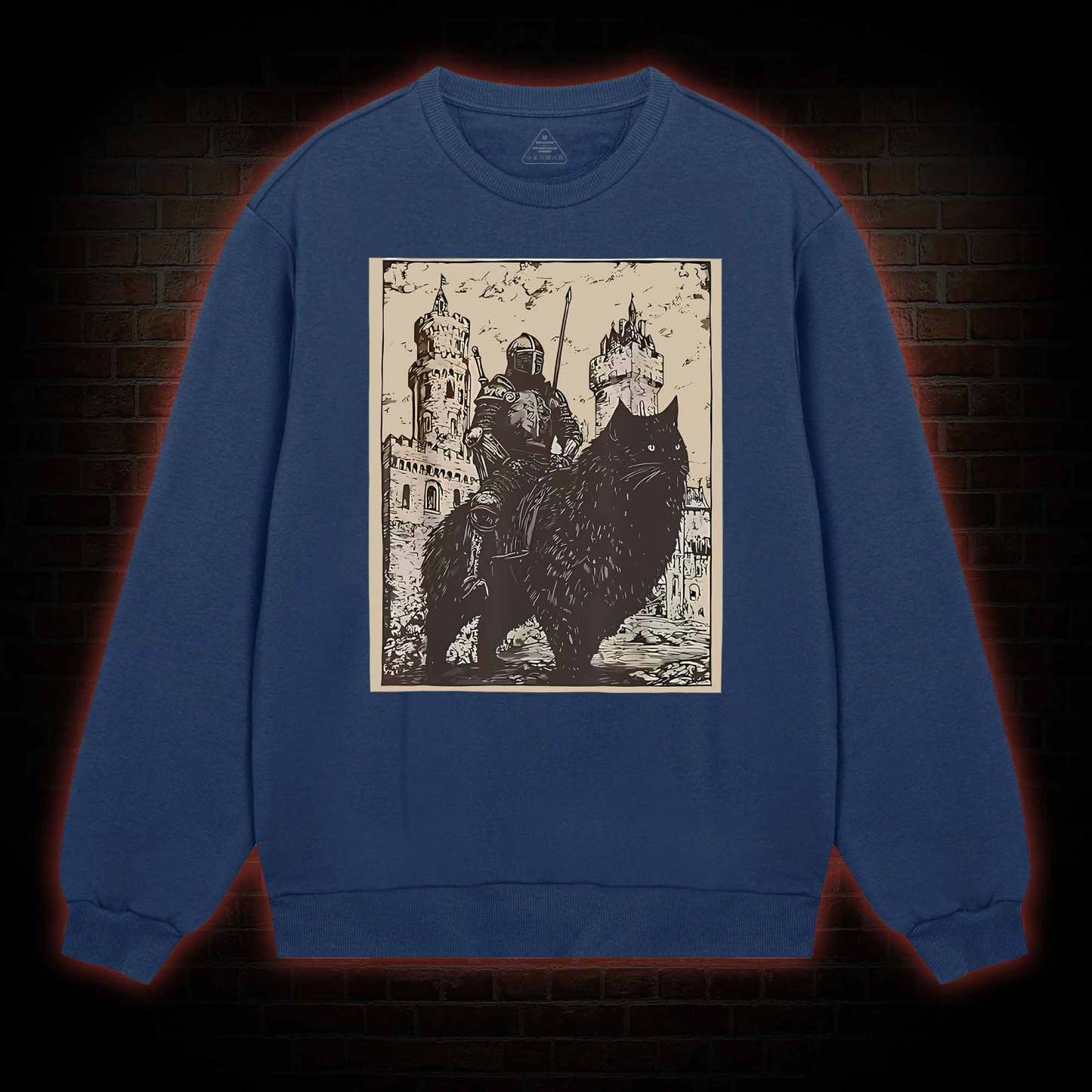 Knight Cat Rider Vintage Sweatshirt