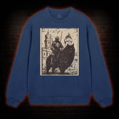 Knight Cat Rider Vintage Sweatshirt