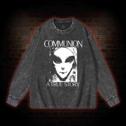 Communion a True Story Washed Long-Sleeve T-shirt