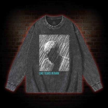 Like Tears In Rain Washed Long-Sleeve T-shirt