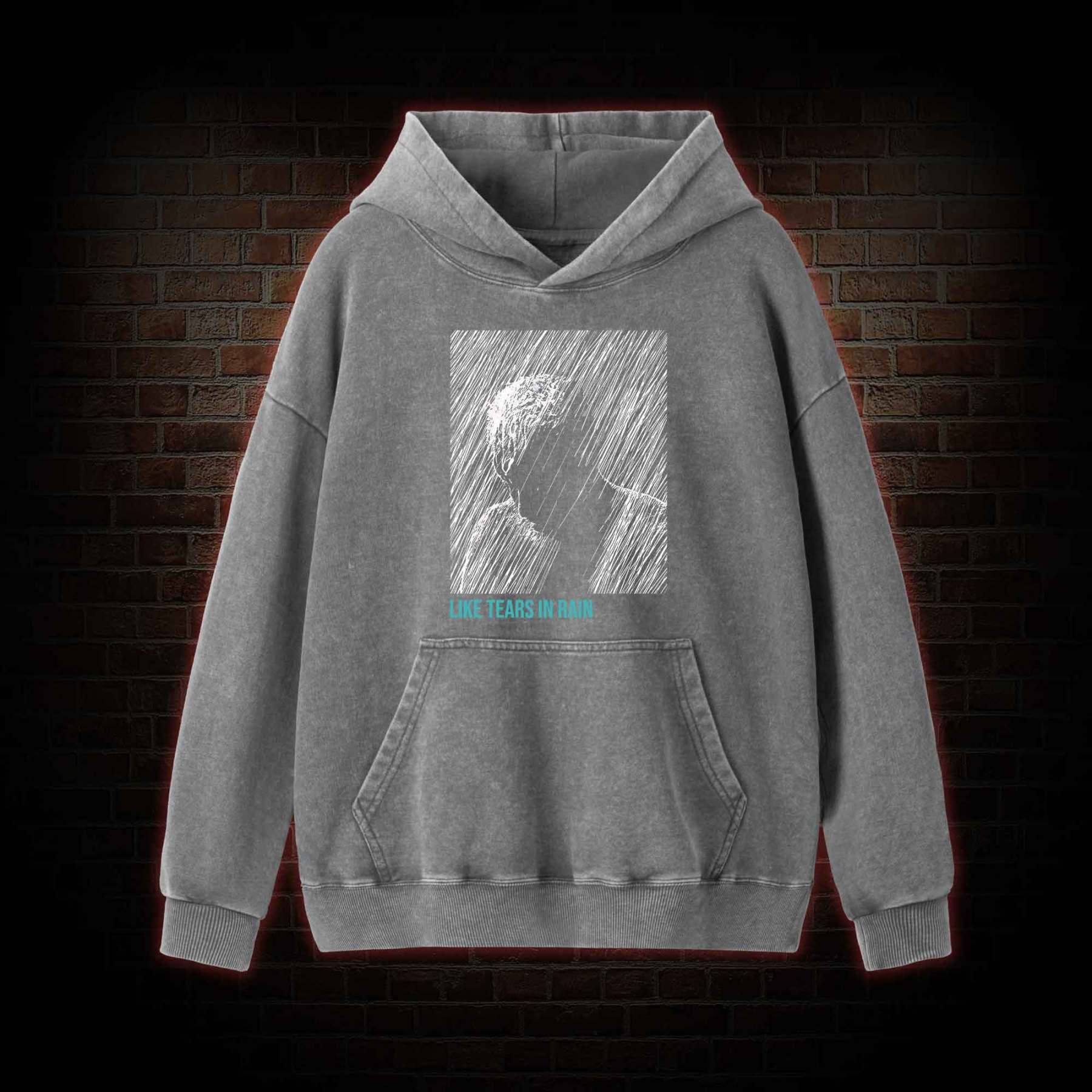 Like Tears In Rain Washed Hoodie