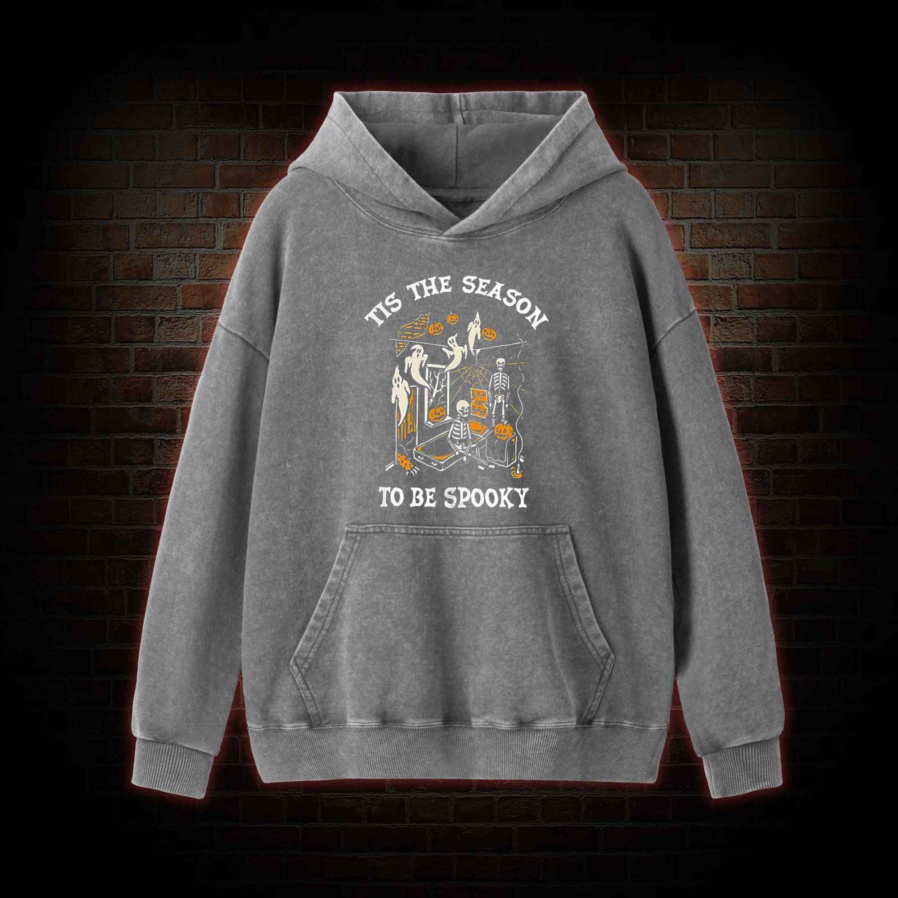 Tis The Season to be Spook Washed Hoodie