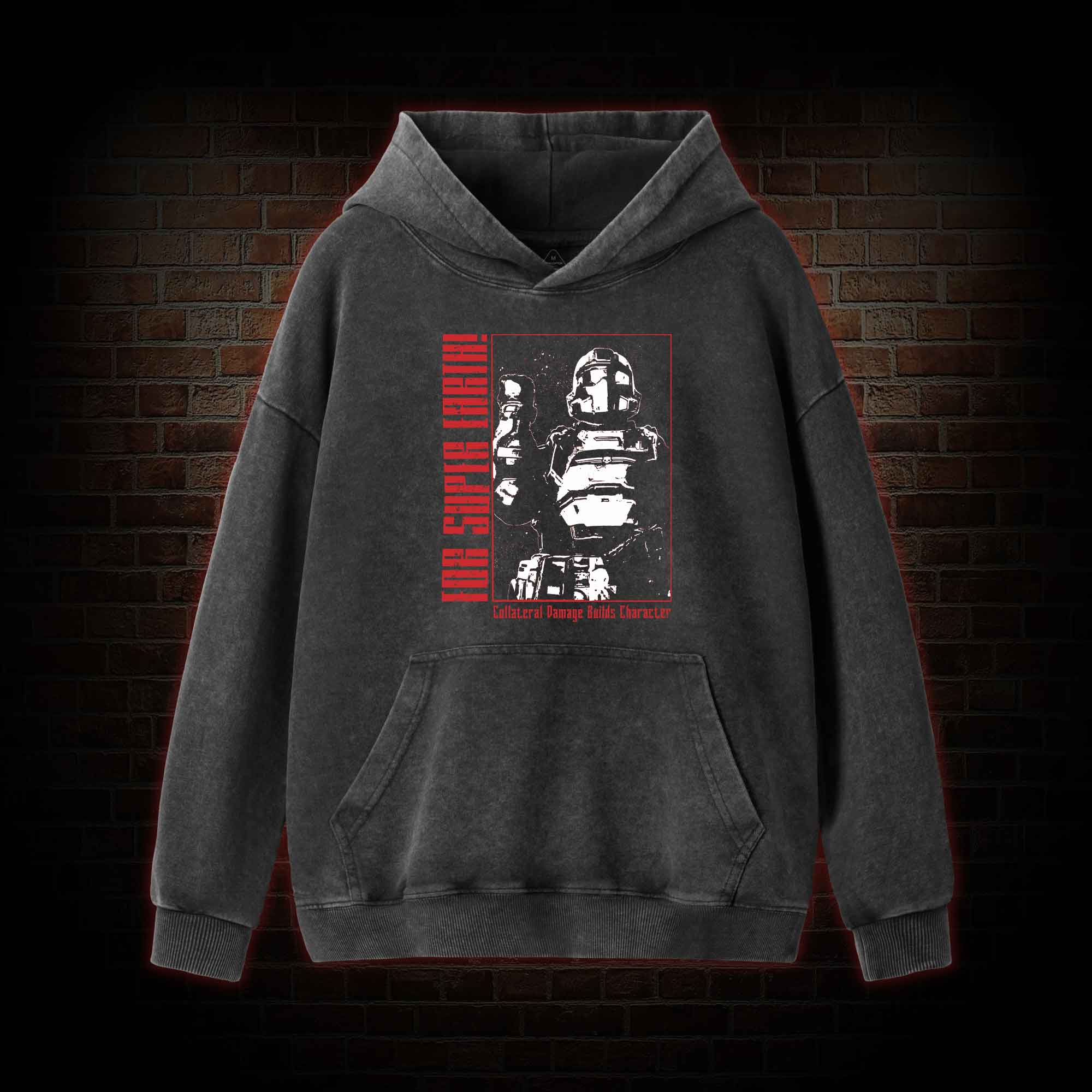 Tactical Star Soldier Washed Hoodie