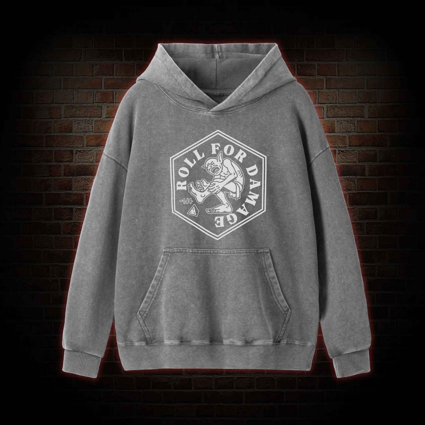 Roll for Damage Washed Hoodie