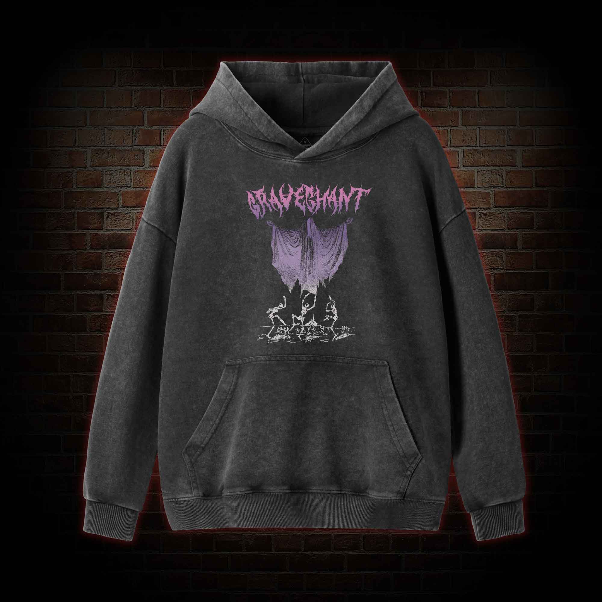 Summon Skeleton Washed Hoodie