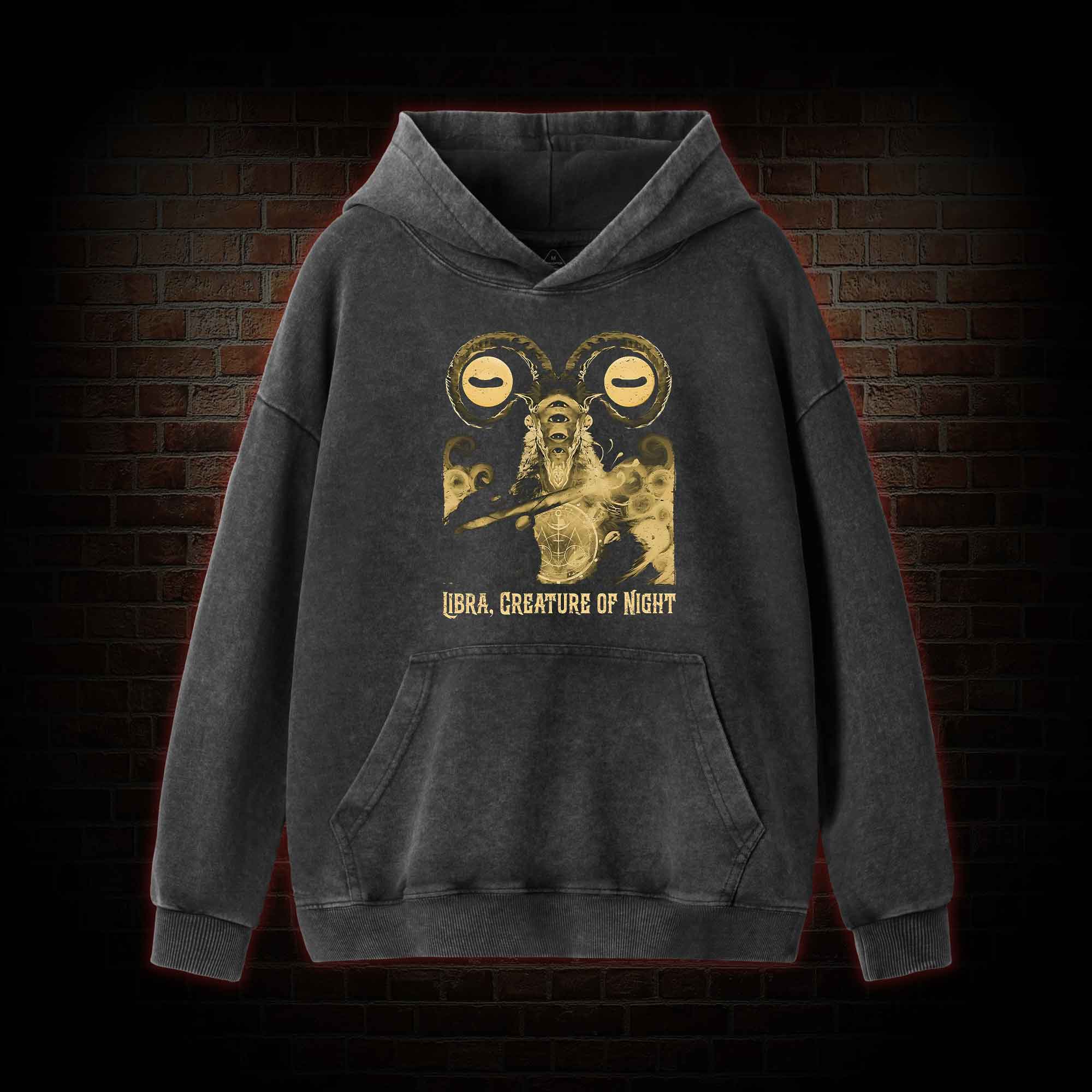 Creature of Night Washed Hoodie