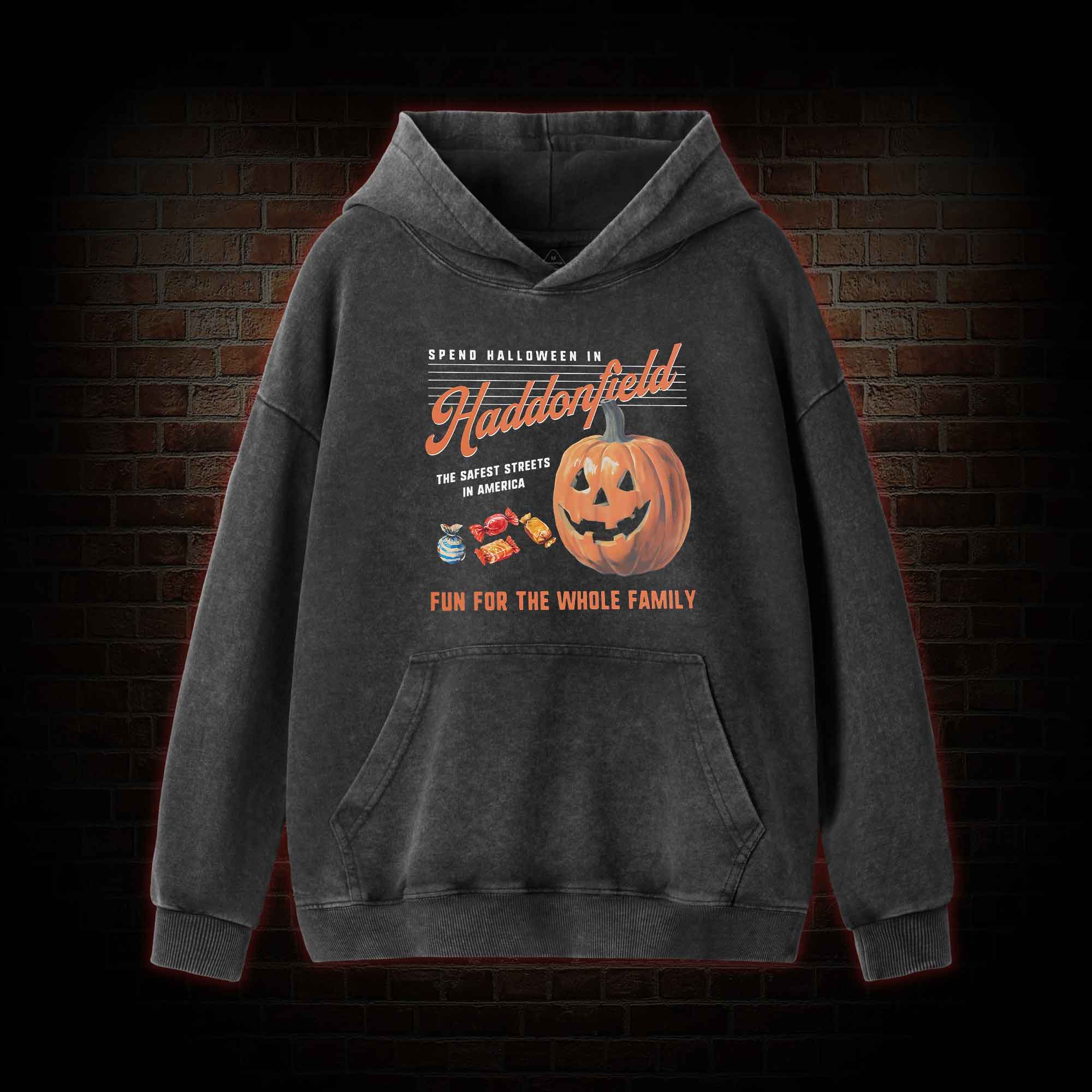 Spend Halloween in Haddonfield Washed Hoodie