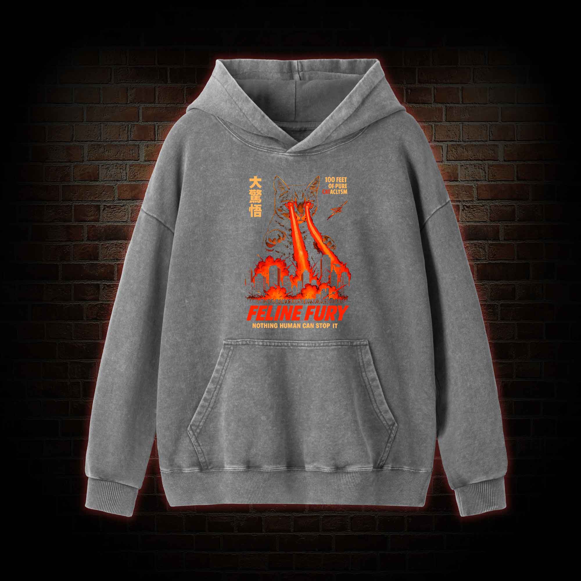 Pure Cat Rampage Washed Hoodie