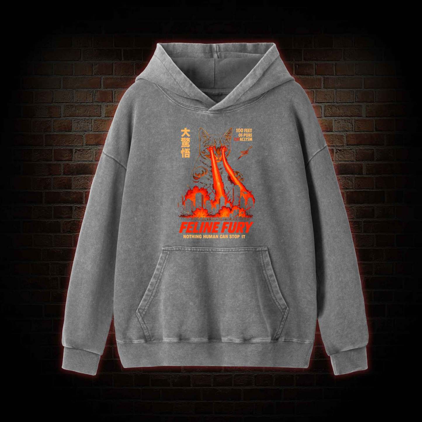 Pure Cat Rampage Washed Hoodie