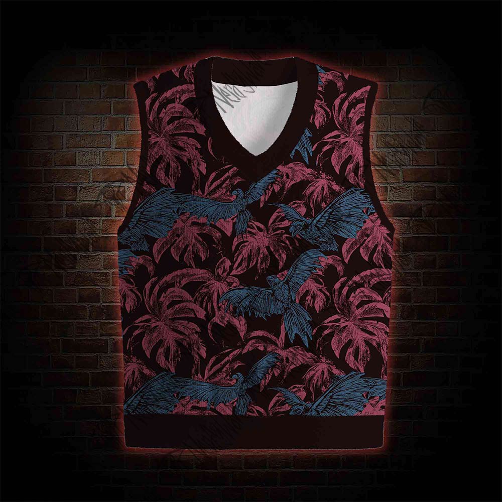 Crows Fly among the Palm Trees Sweatershirt Vest