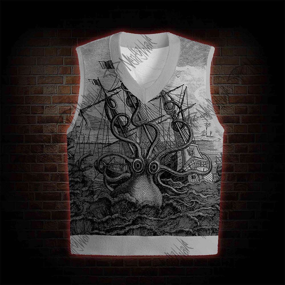 Giant Octopus Sweatershirt Vest